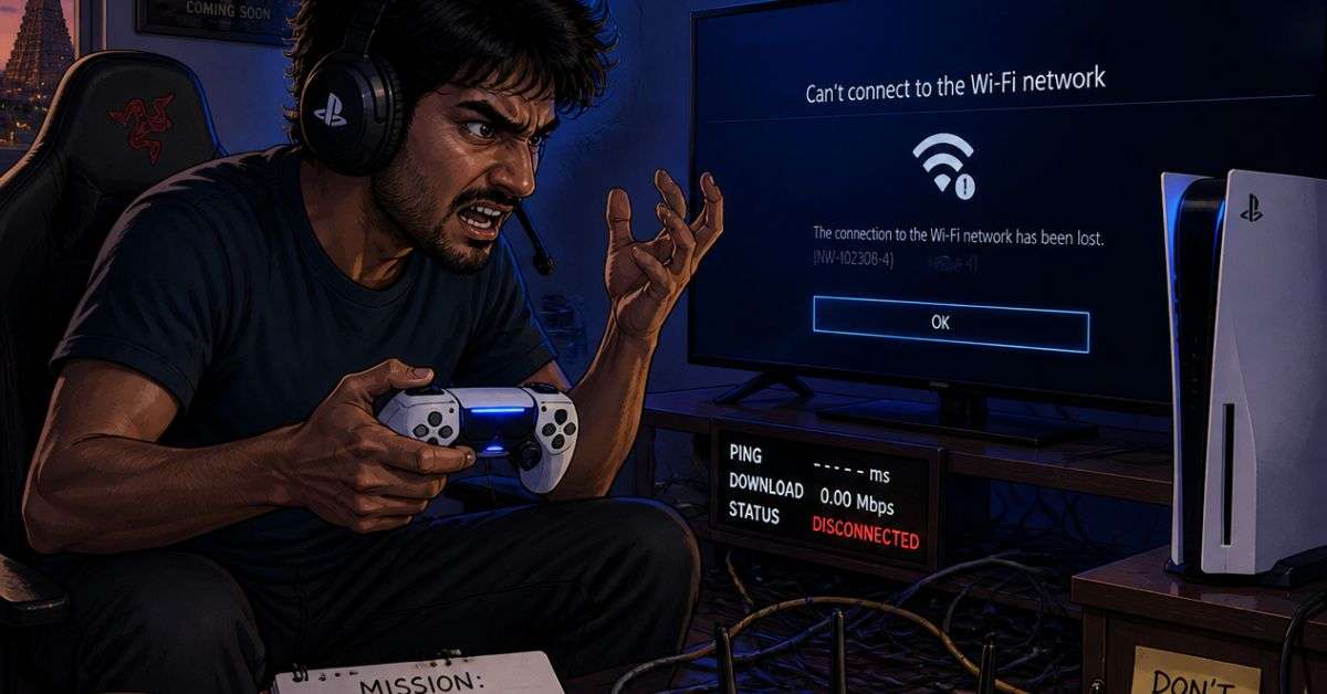 PS5 Wi-Fi not connecting and PlayStation network troubleshooting in Chennai at ConsoleFixit
